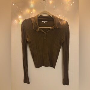 Reformation hermia merino wool polo